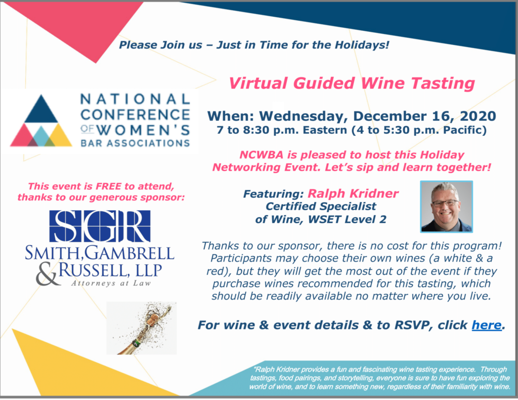 NCWBA Wine Tasting Event Flyer